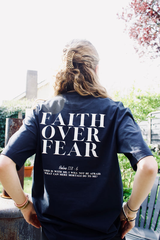 Faith over Fear oversized signature tee
